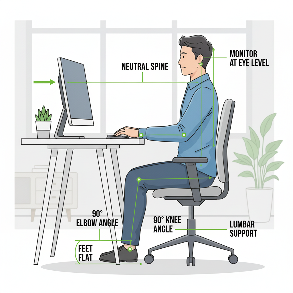 10 Physio Tips to Prevent Back Pain at Your Desk ergonomics