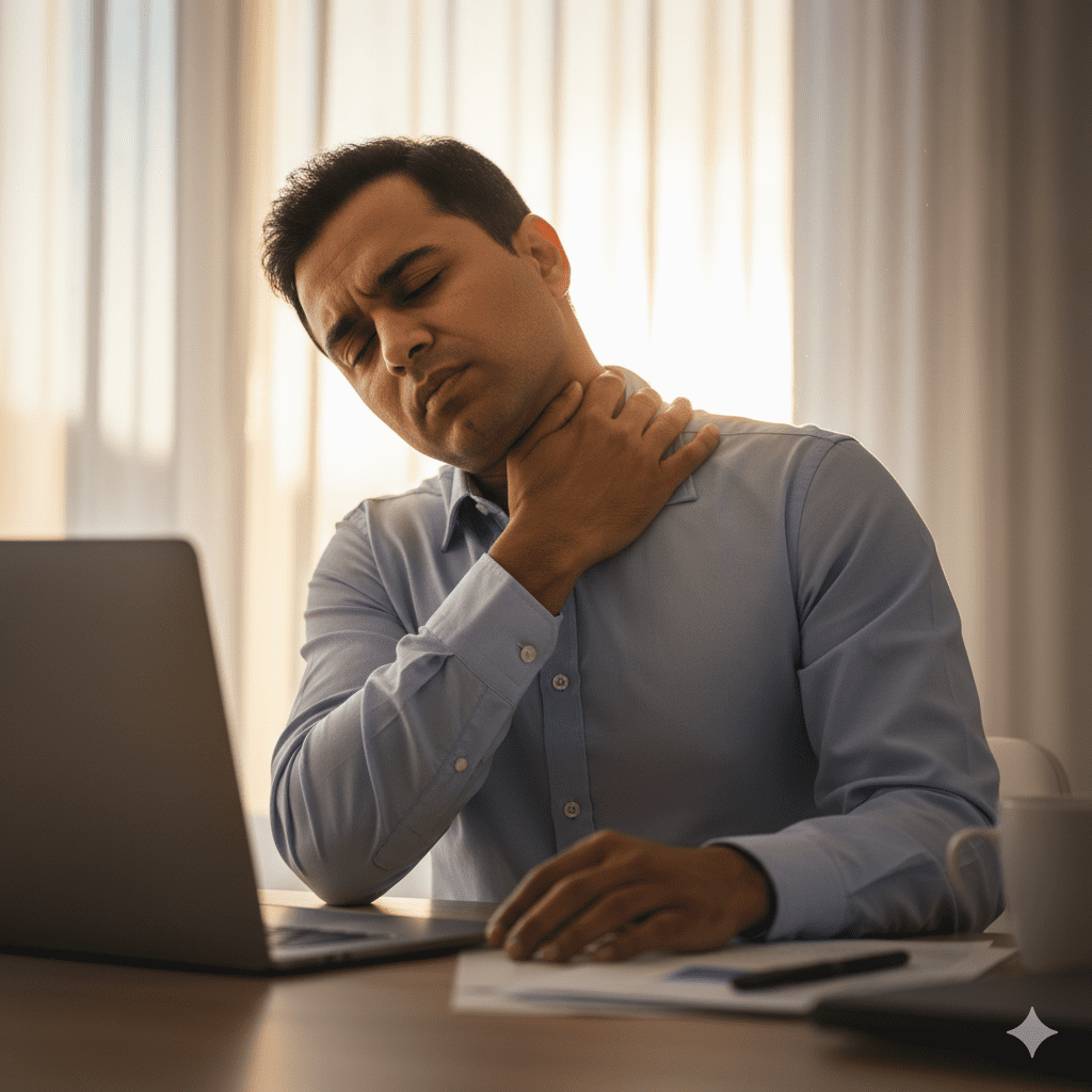 How Stress Creates Pain in Your Neck and Shoulders neck pain