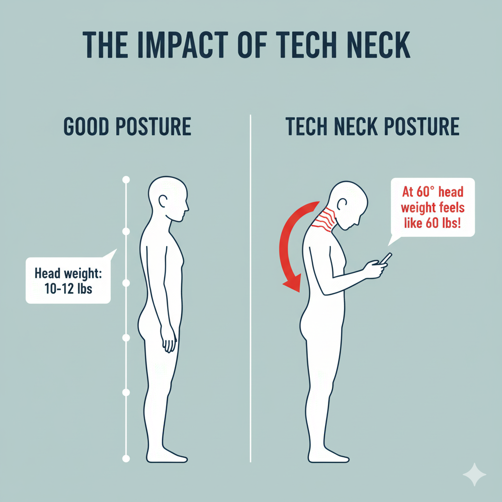 That neck pain from scrolling? Here's the 5-minute fix. tech neck